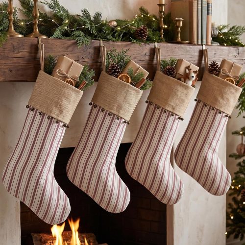 Farmhouse Christmas Stockings with Bells